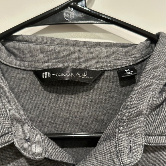 Travis Mathew Gray Striped Short Sleeve Golf Polo Shirt Mens‎ Size M  Casual - Picture 4 of 6